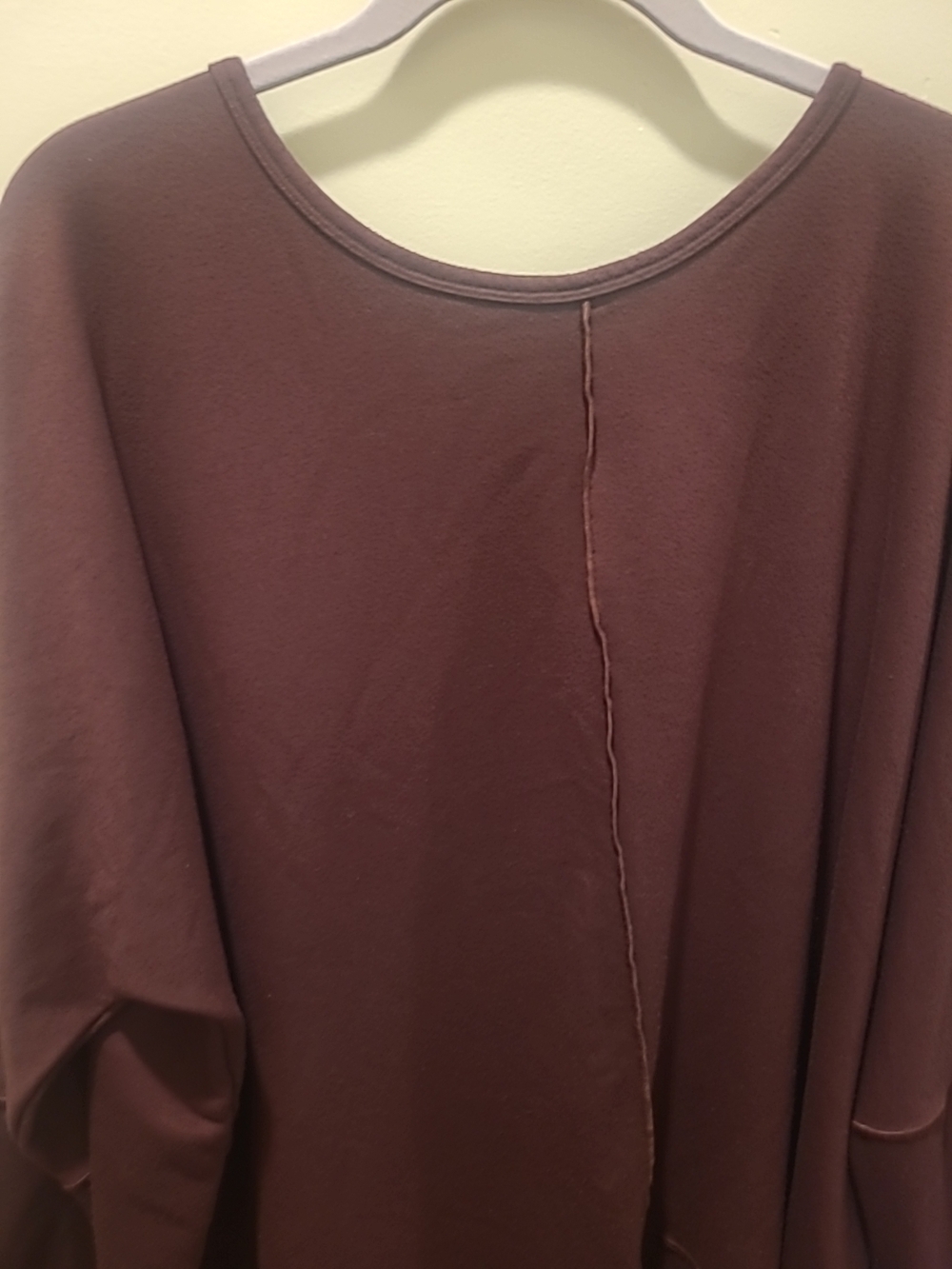 Spanx Perfect Length Dolman Sleeve Top Womens Size 1X Wine - Picture 5 of 13